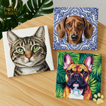Bespoke Pet Portrait Tile - Your Pet, Your Style, Made in Portugal