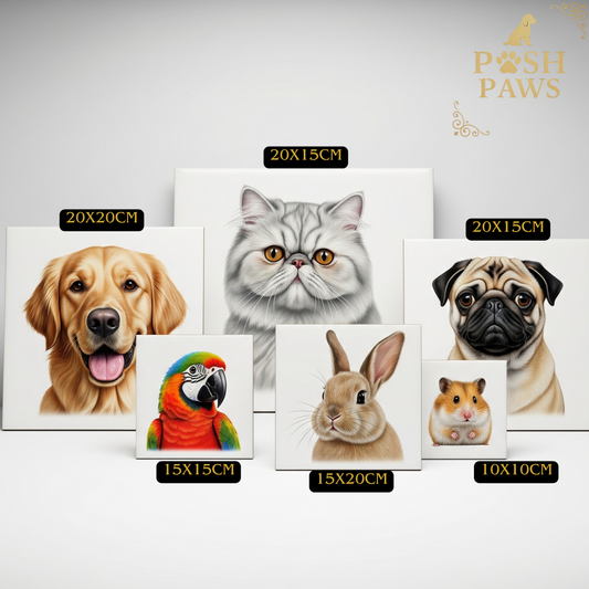 Bespoke Pet Portrait Tile - Your Pet, Your Style, Made in Portugal